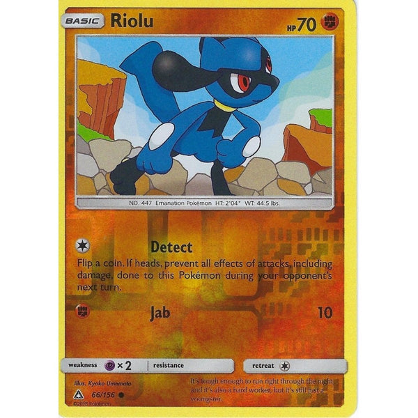Pokemon SM-5 Ultra Prism Card: Riolu - 66/156 - Reverse Holo