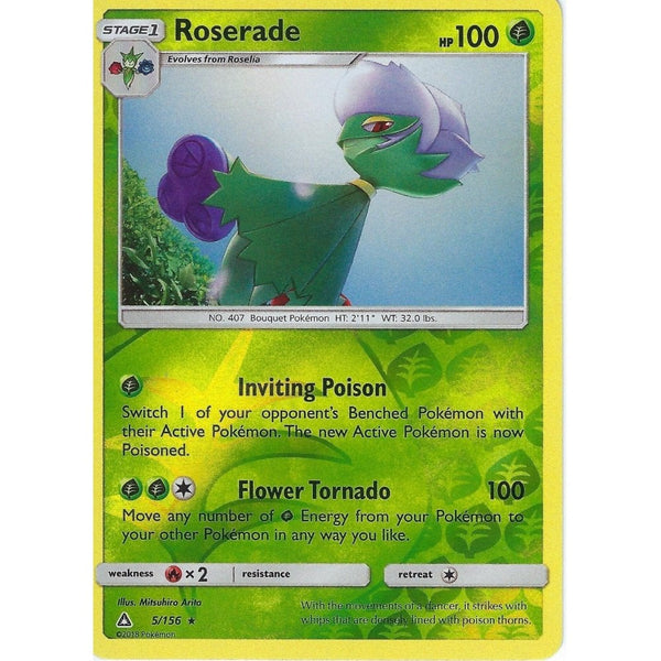 Pokemon SM-5 Ultra Prism Card: Roserade - 5/156 - Reverse Holo