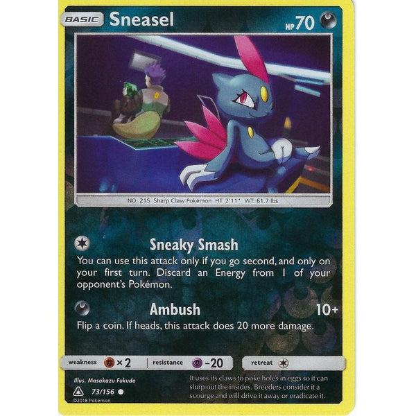 Pokemon SM-5 Ultra Prism Card: Sneasel - 73/156 - Reverse Holo