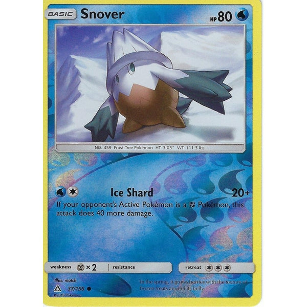 Pokemon SM-5 Ultra Prism Card: Snover - 37/156 - Reverse Holo
