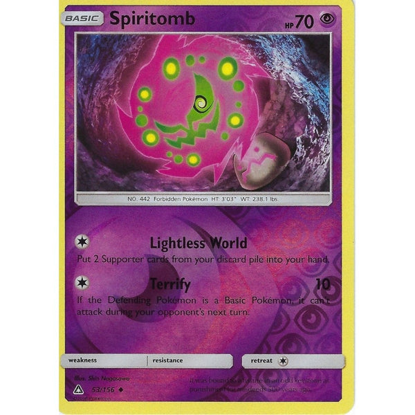 Pokemon SM-5 Ultra Prism Card: Spiritomb - 53/156 - Reverse Holo