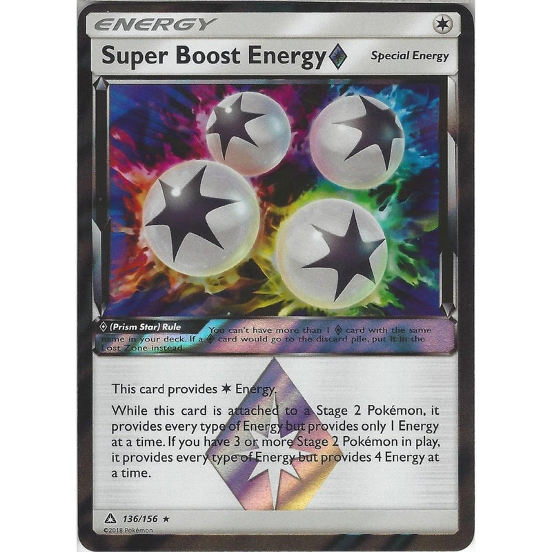 Pokemon SM-5 Ultra Prism Card: Super Boost Energy Prism Star - 136/156 - Recaptured LTD Pokemon SM-5 Ultra Prism Card: Super Boost Energy Prism Star - 136/156 - Recaptured LTD