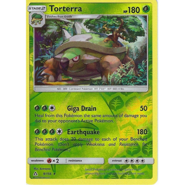 Pokemon SM-5 Ultra Prism Card: Torterra - 9/156 - Reverse Holo