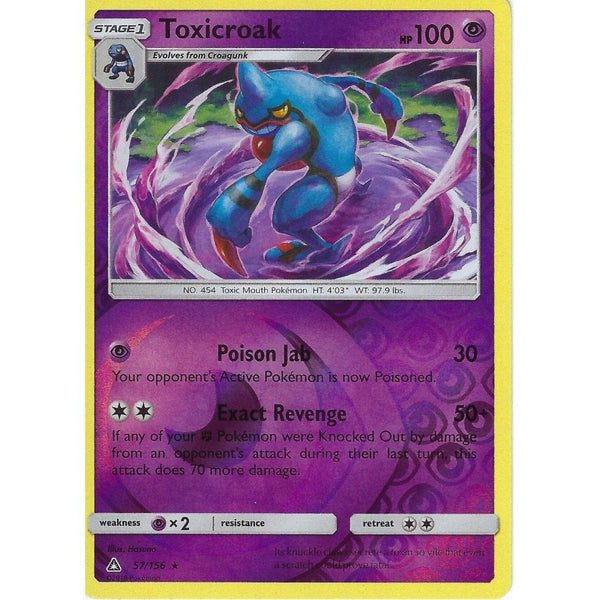 Pokemon SM-5 Ultra Prism Card: Toxicroak - 57/156 - Reverse Holo