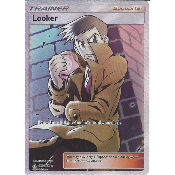 Pokemon SM-5 Ultra Prism Trainer Card: Looker 152/156 Full Art Ultra Rare Holo
