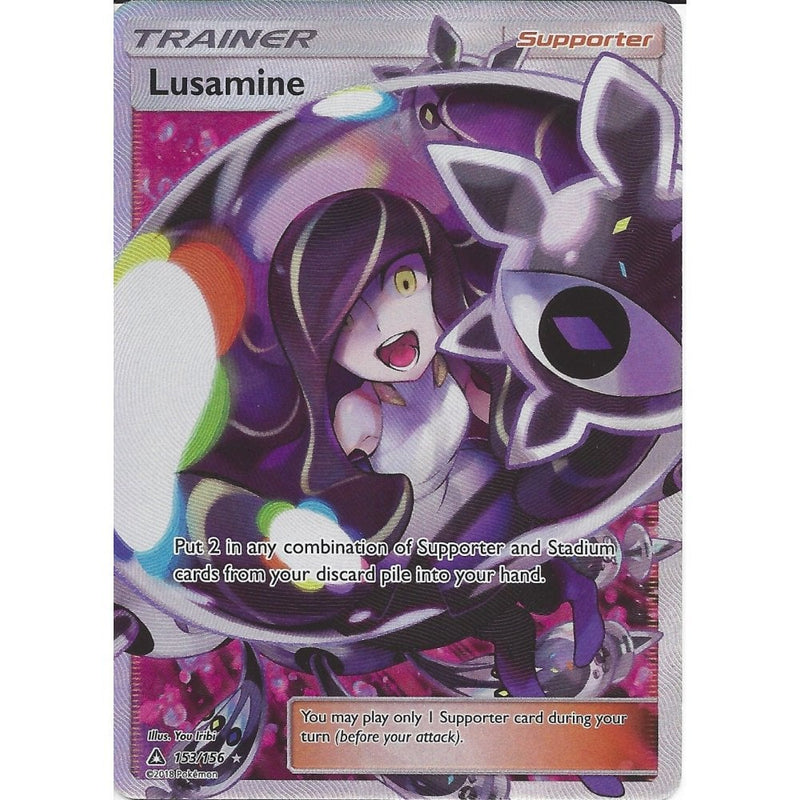 Pokemon SM-5 Ultra Prism Trainer Card: Lusamine 153/156 Full Art Ultra - Recaptured LTD Pokemon SM-5 Ultra Prism Trainer Card: Lusamine 153/156 Full Art Ultra - Recaptured LTD