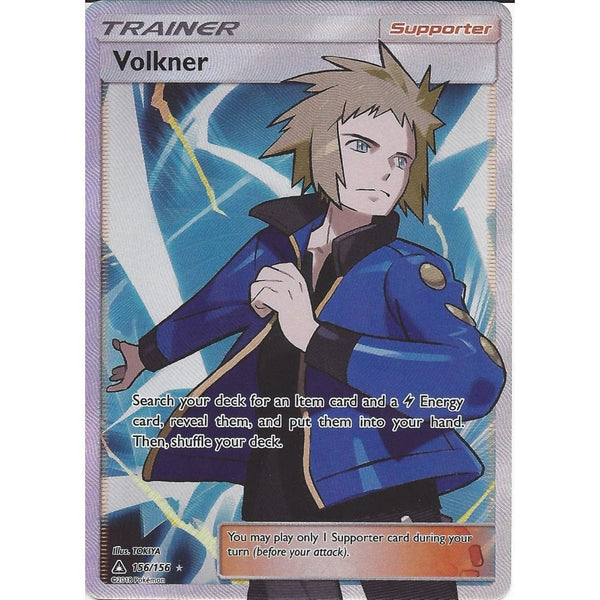 Pokemon SM-5 Ultra Prism Trainer Card: Volkner 156/156 Full Art Ultra Rare Holo