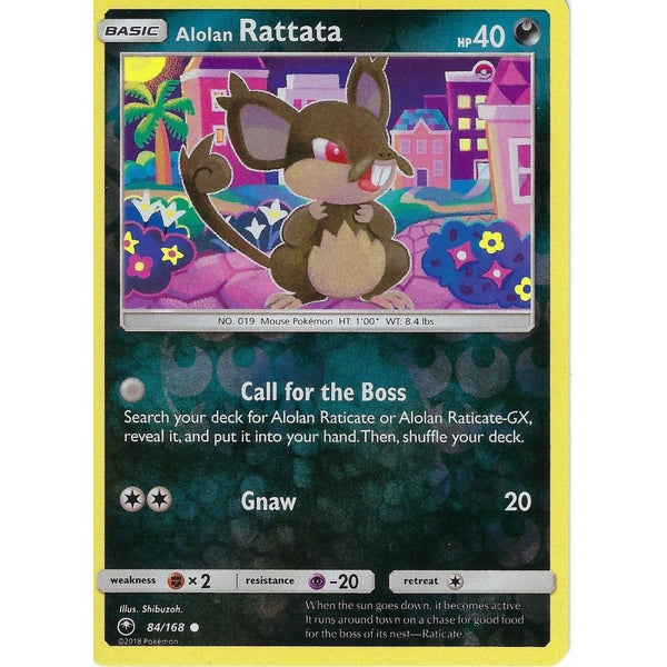 Pokemon SM Celestial Storm Card: Alolan Rattata - 84/168 - Reverse Holo