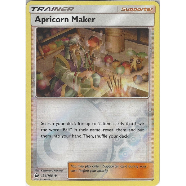 Pokemon SM Celestial Storm Card: Apricorn Maker - 124/168 - Reverse Holo Trainer