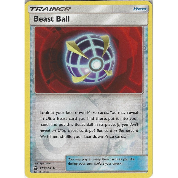 Pokemon SM Celestial Storm Card: Beast Ball - 125/168 - Reverse Holo Trainer