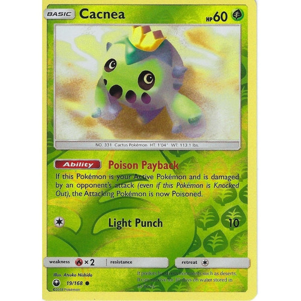 Pokemon SM Celestial Storm Card: Cacnea - 19/168 - Reverse Holo