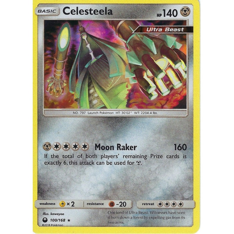 Pokemon SM Celestial Storm Card: Celesteela - 100/168 - Rare Holo - Recaptured LTD Pokemon SM Celestial Storm Card: Celesteela - 100/168 - Rare Holo - Recaptured LTD