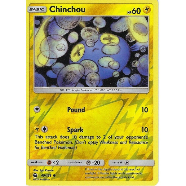 Pokemon SM Celestial Storm Card: Chinchou - 49/168 - Reverse Holo