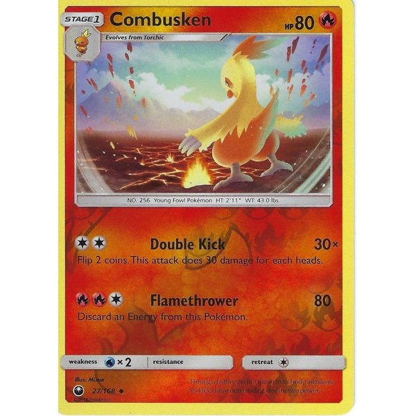Pokemon SM Celestial Storm Card: Combusken - 27/168 - Reverse Holo