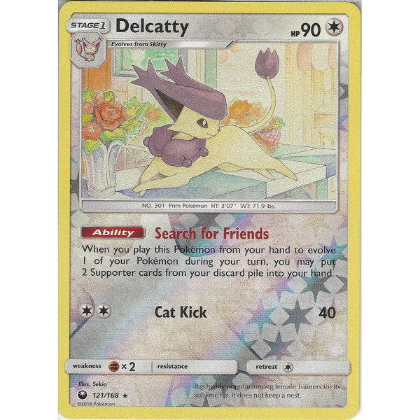 Pokemon SM Celestial Storm Card: Delcatty - 121/168 - Rare Reverse Holo