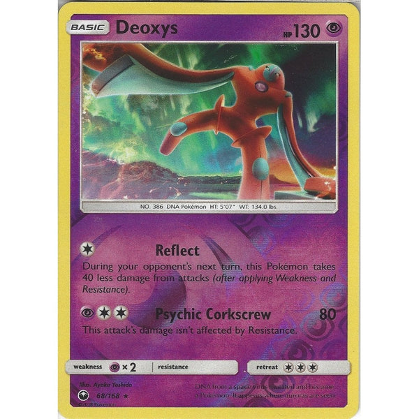 Pokemon SM Celestial Storm Card: Deoxys - 68/168 - Rare Reverse Holo