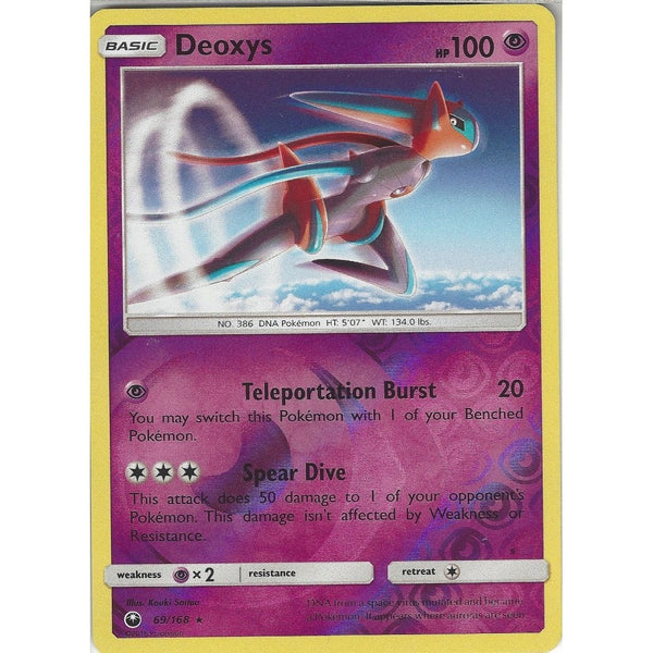 Pokemon SM Celestial Storm Card: Deoxys - 69/168 - Rare Reverse Holo