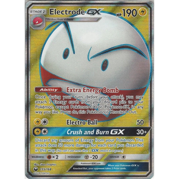 Pokemon SM Celestial Storm Card: Electrode GX - 155/168 Full Art Ultra Rare Holo