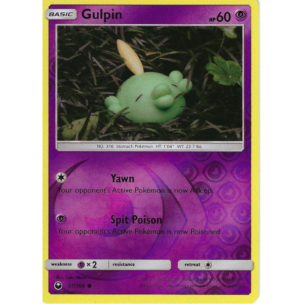 Pokemon SM Celestial Storm Card: Gulpin - 57/168 - Reverse Holo