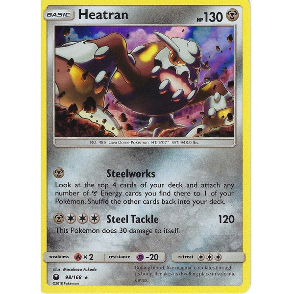Pokemon SM Celestial Storm Card: Heatran - 98/168 - Rare Holo