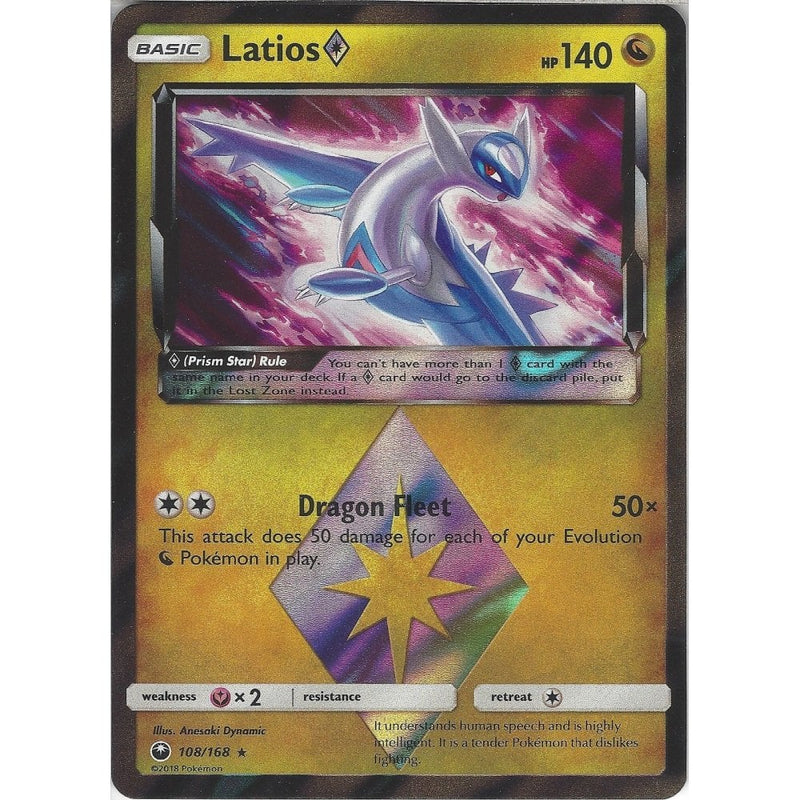 Pokemon SM Celestial Storm Card: Latios Prism Star - 108/168 - Rare Ho - Recaptured LTD Pokemon SM Celestial Storm Card: Latios Prism Star - 108/168 - Rare Ho - Recaptured LTD