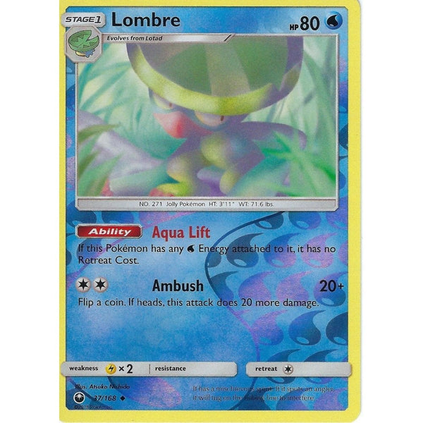 Pokemon SM Celestial Storm Card: Lombre - 37/168 - Reverse Holo