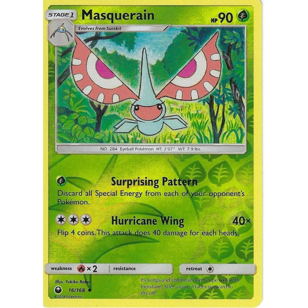 Pokemon SM Celestial Storm Card: Masquerain - 16/168 - Reverse Holo