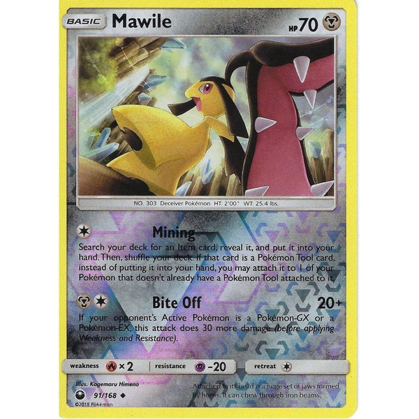 Pokemon SM Celestial Storm Card: Mawile - 91/168 - Reverse Holo