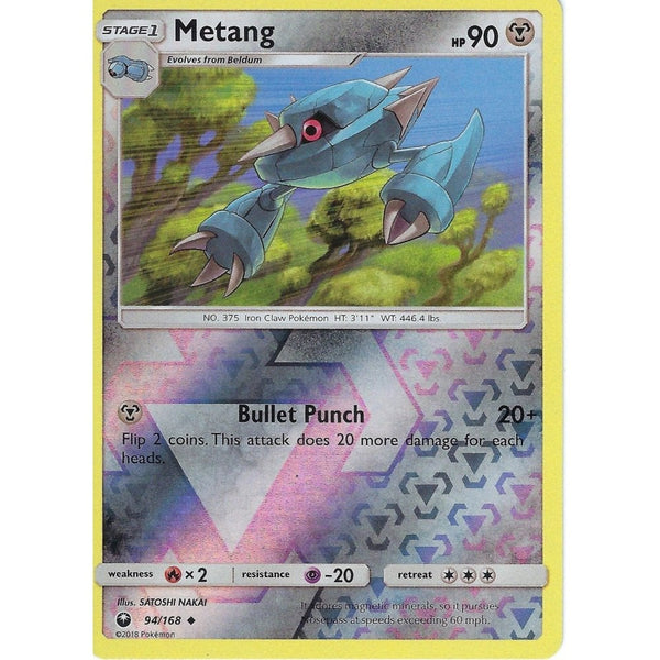 Pokemon SM Celestial Storm Card: Metang - 94/168 - Reverse Holo