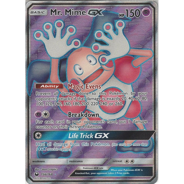 Pokemon SM Celestial Storm Card: Mr. Mime GX - 156/168 Full Art Ultra Rare Holo