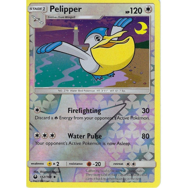 Pokemon SM Celestial Storm Card: Pelipper - 112/168 - Reverse Holo