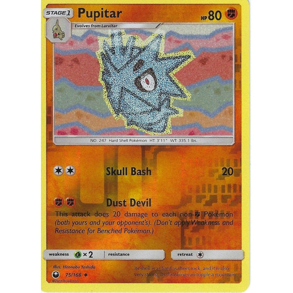 Pokemon SM Celestial Storm Card: Pupitar - 75/168 - Reverse Holo