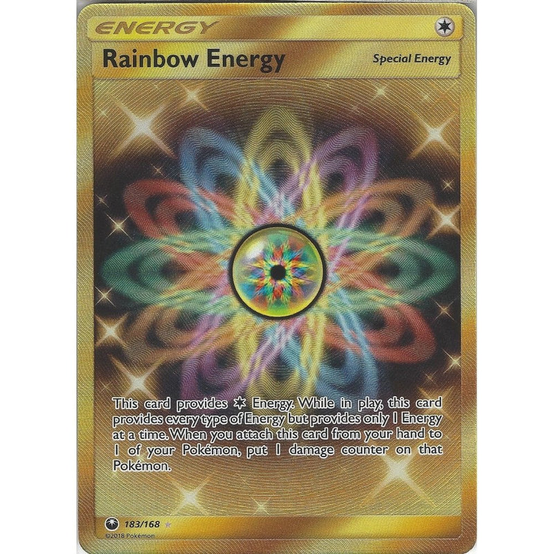 rainbow energy card pokemon Pokemon SM Celestial Storm Card: Rainbow Energy - 183/168 - Gold Secre
