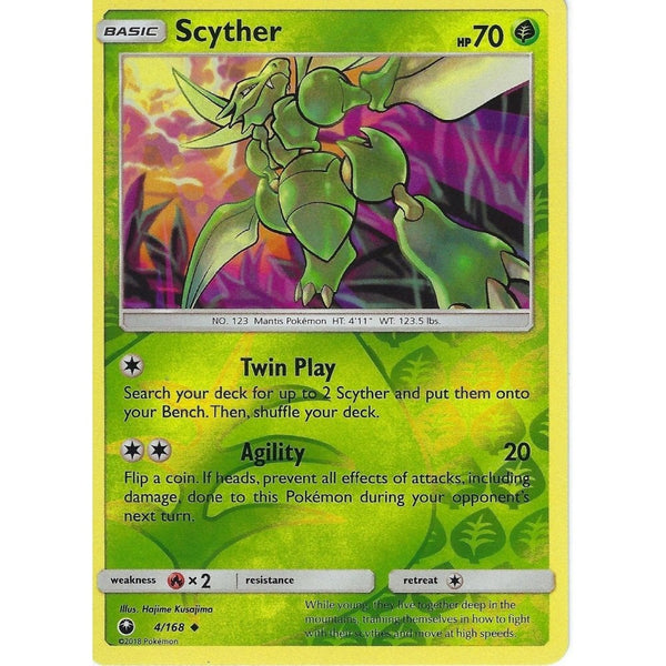 Pokemon SM Celestial Storm Card: Scyther - 4/168 - Reverse Holo