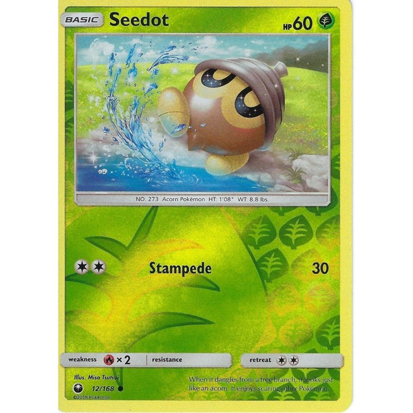 Pokemon SM Celestial Storm Card: Seedot - 12/168 - Reverse Holo