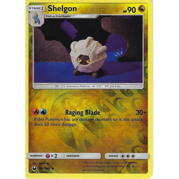 Pokemon SM Celestial Storm Card: Shelgon - 105/168 - Reverse Holo