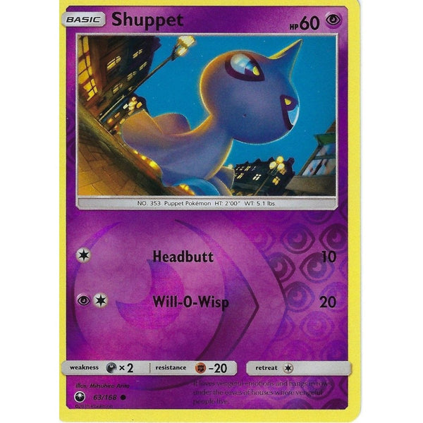 Pokemon SM Celestial Storm Card: Shuppet - 63/168 - Reverse Holo