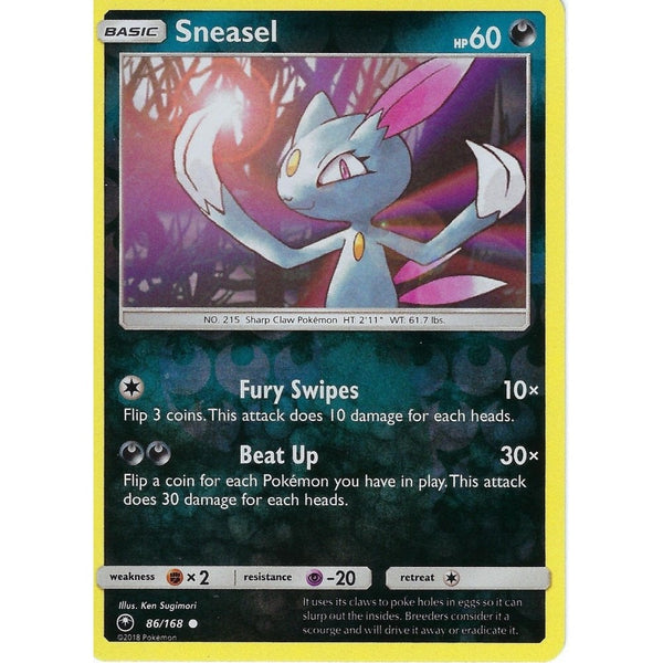 Pokemon SM Celestial Storm Card: Sneasel - 86/168 - Reverse Holo