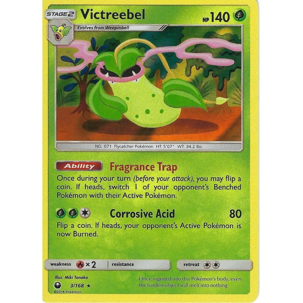 Pokemon SM Celestial Storm Card: Victreebel - 3/168 - Rare Holo