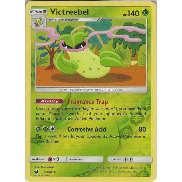 Pokemon SM Celestial Storm Card: Victreebel - 3/168 - Rare Reverse Holo