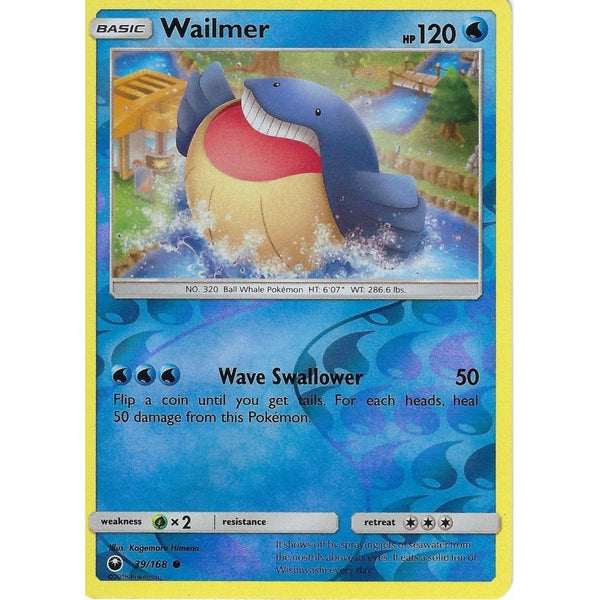 Pokemon SM Celestial Storm Card: Wailmer - 39/168 - Reverse Holo