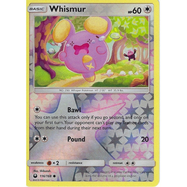 Pokemon SM Celestial Storm Card: Whismur - 116/168 - Reverse Holo