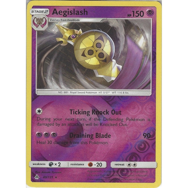 Pokemon SM Forbidden light Card: Aegislash - 49/131 - Rare Reverse Holo