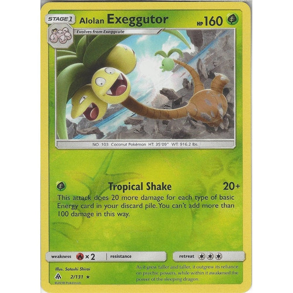 Pokemon SM Forbidden light Card: Alolan Exeggutor - 2/131 - Rare Reverse Holo