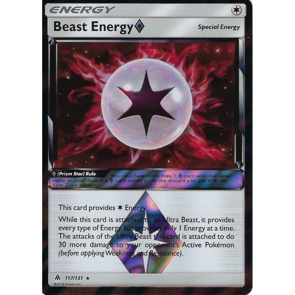 Pokemon SM Forbidden Light Card: Beast Energy Prism Star - 117/131 - Rare Holo