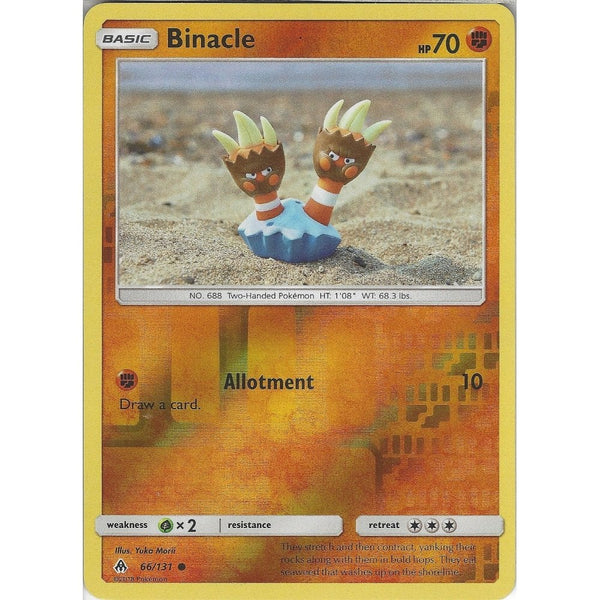 Pokemon SM Forbidden light Card: Binacle - 66/131 - Reverse Holo