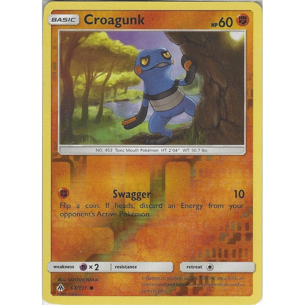 Pokemon SM Forbidden light Card: Croagunk - 63/131 - Reverse Holo