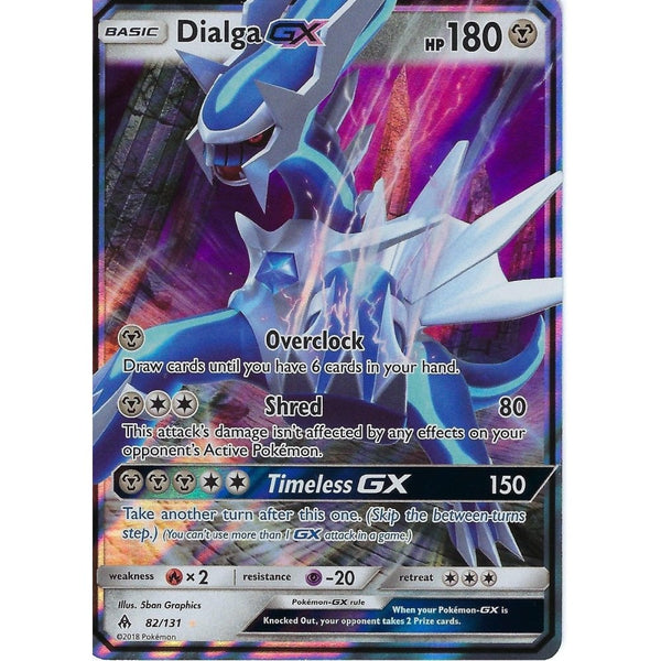 Pokemon SM Forbidden Light Card: Dialga GX - 82/131 - Ultra Rare Holo