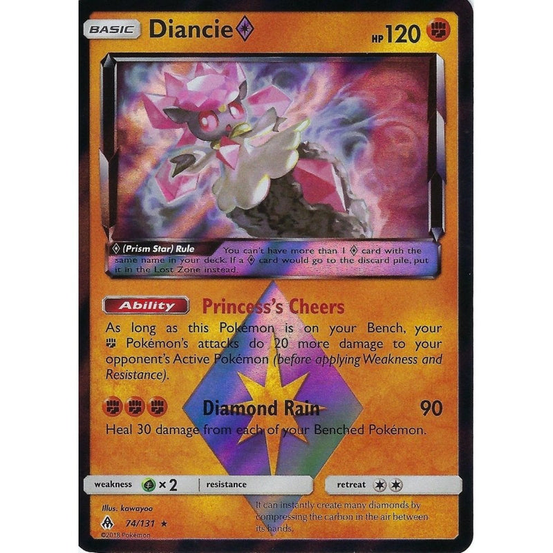 Pokemon SM Forbidden Light Card: Diancie Prism Star - 74/131 - Rare Ho - Recaptured LTD Pokemon SM Forbidden Light Card: Diancie Prism Star - 74/131 - Rare Ho - Recaptured LTD