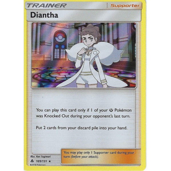 Pokemon SM Forbidden Light Card: Diantha - Trainer Card - 105/131 - Rare Holo